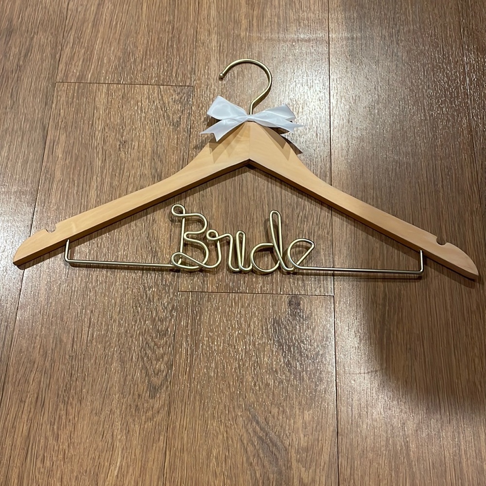 “BRIDE” Wooden Hanger